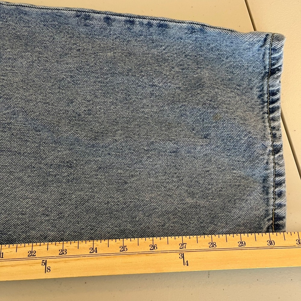 Levis 94 Baggy Jeans Womens 34 Light Wash Blue Denim Relaxed Wide Leg - Picture 9 of 16